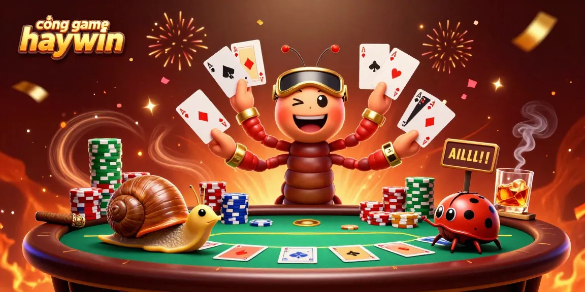 Engage with cổng game haywin featuring a dynamic casino scene with a dealer and enthusiastic players.