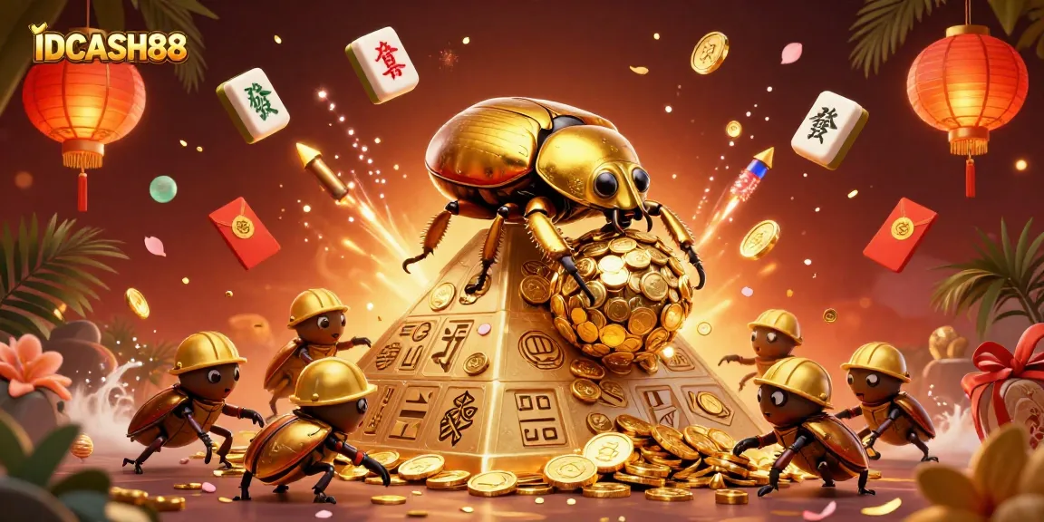 Spin the reels and win big at IDCASH88 with exciting golden beetles and casino treasures.