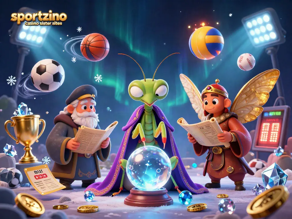 Engage with sportzino casino sister sites in a vibrant 3D cinematic environment showcasing unique characters and elements.