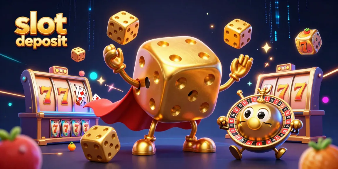 Permainan slot deposit dan keberuntungan hadir dalam ilustrasi 3D yang menarik.