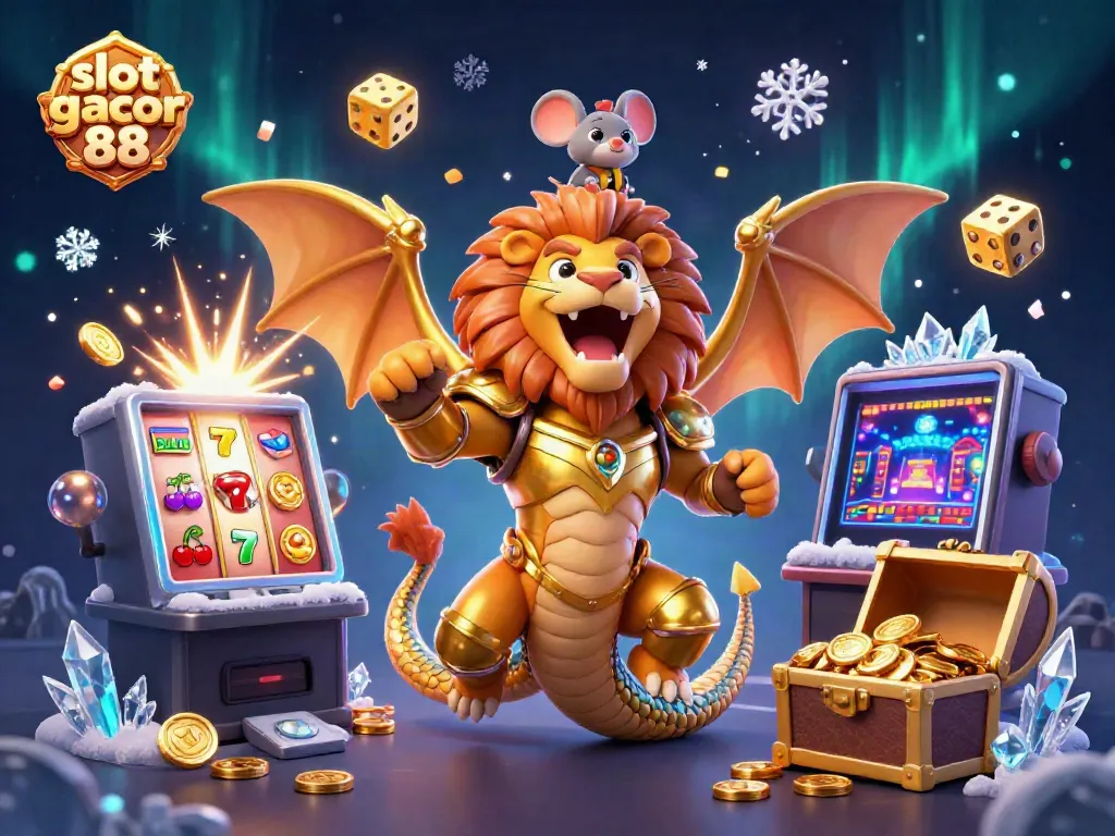 Experience exciting wins with slot gacor 88 as vibrant symbols explode from a 3D jackpot machine.