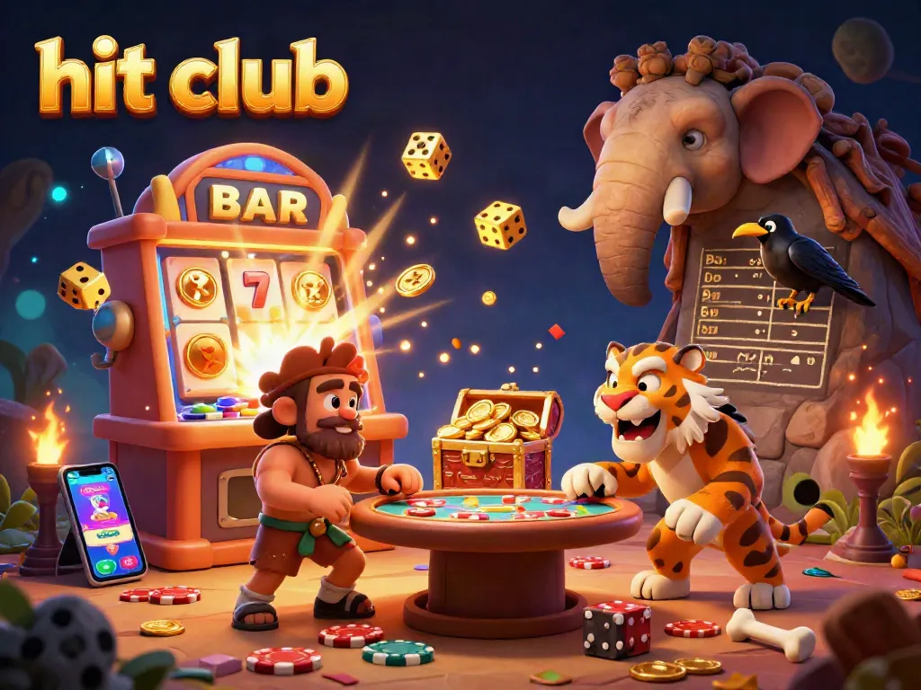 Experience the excitement at hit club with a vibrant prehistoric casino bursting with treasures and fun.