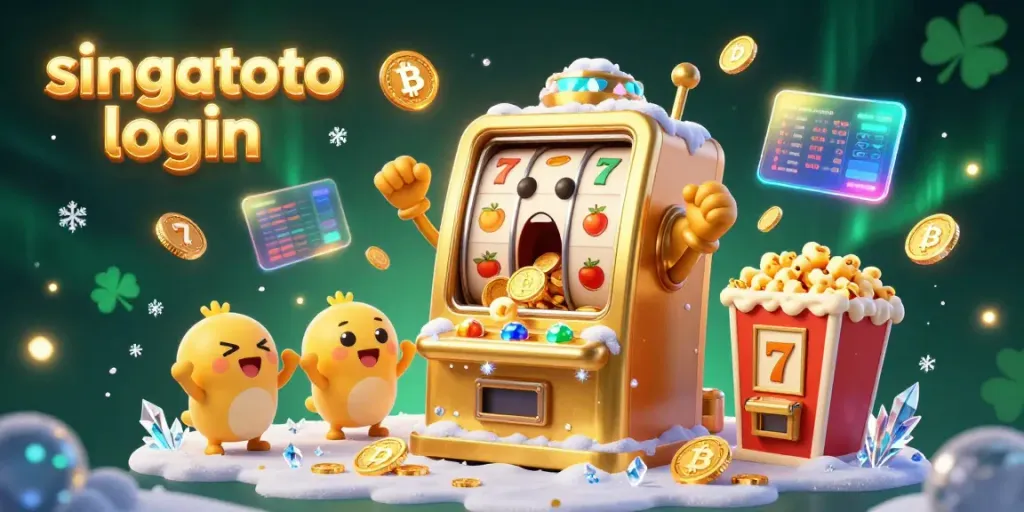 Engage with singatoto login while enjoying a thrilling jackpot celebration from a victorious slot machine.