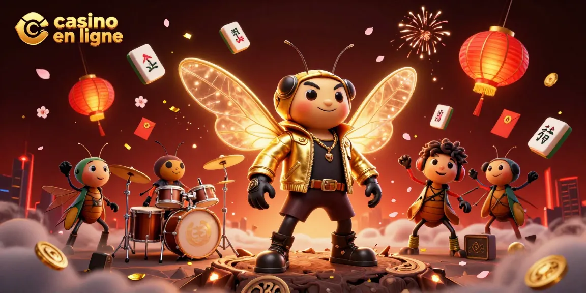 Profitez d'une ambiance vibrante de casino en ligne avec des personnages animés et des éléments de jeu captivants.