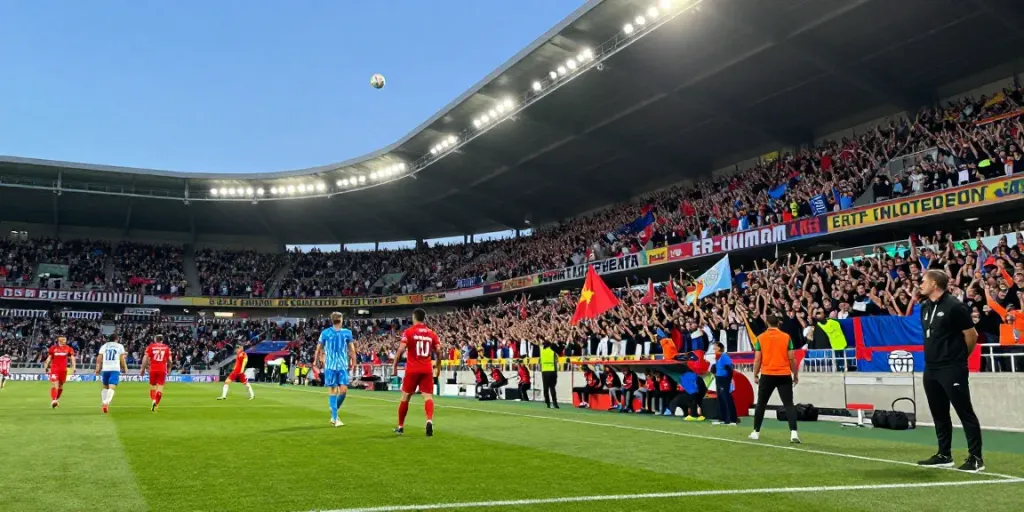 FC 26 bargains for Career Mode showcased in an exciting football match atmosphere with players in action.