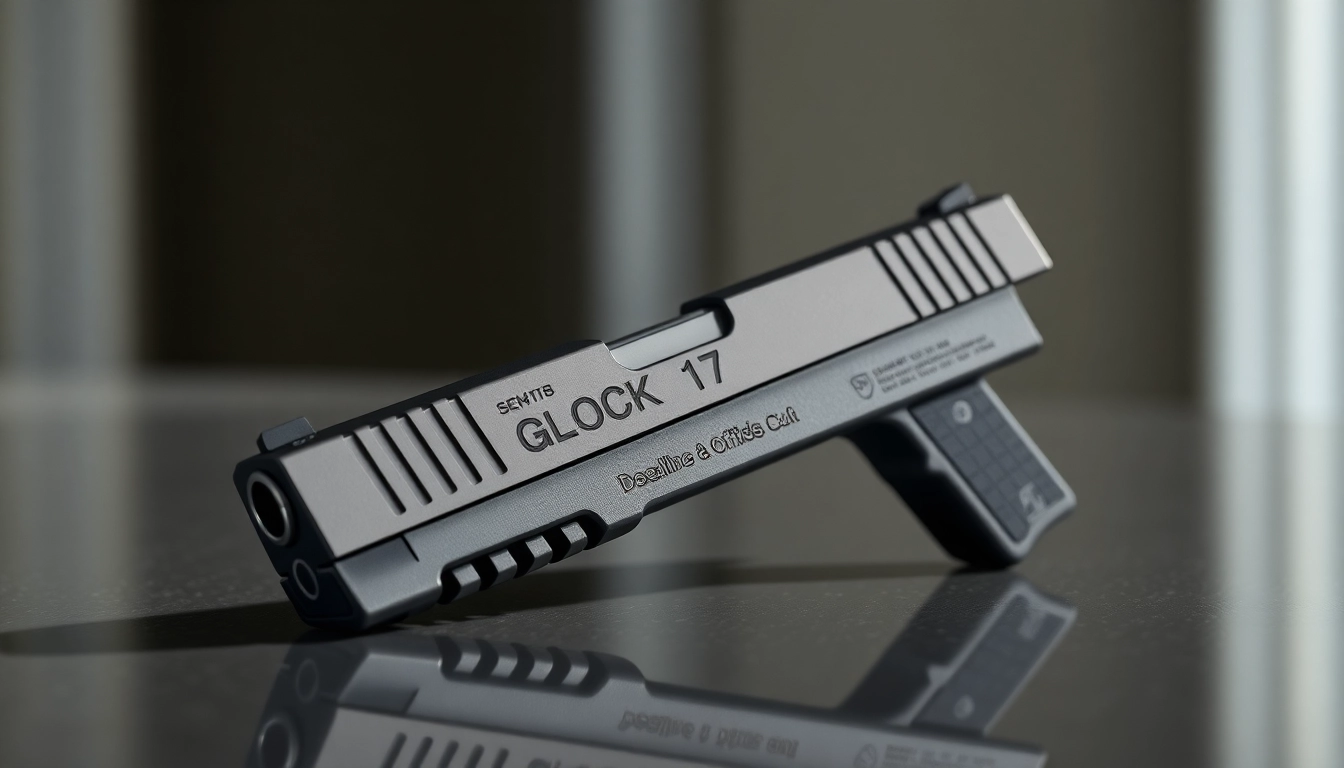 Glock 17 MOS slide featuring precision optics ready design with sleek metallic finish.