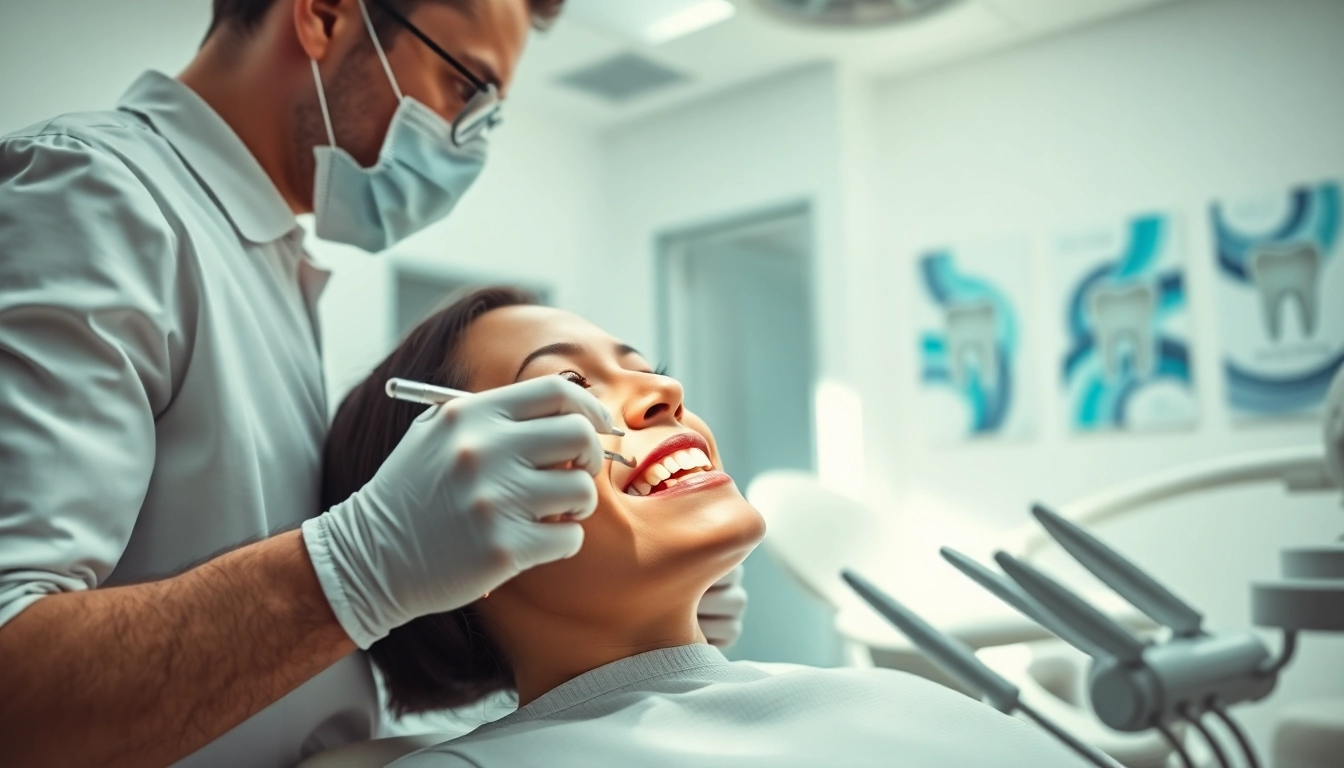Aesthetic dentist Nijmegen geeft persoonlijke zorg tijdens een consult in de moderne kliniek.