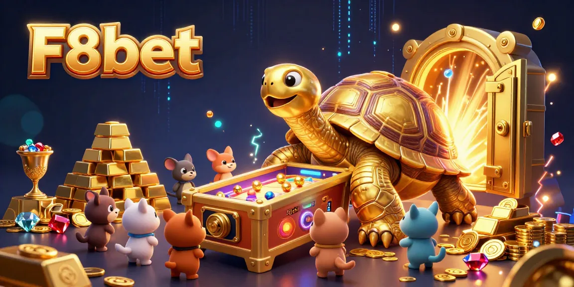 Experience the excitement of F8bet with animated characters, vibrant treasures, and dynamic casino action.