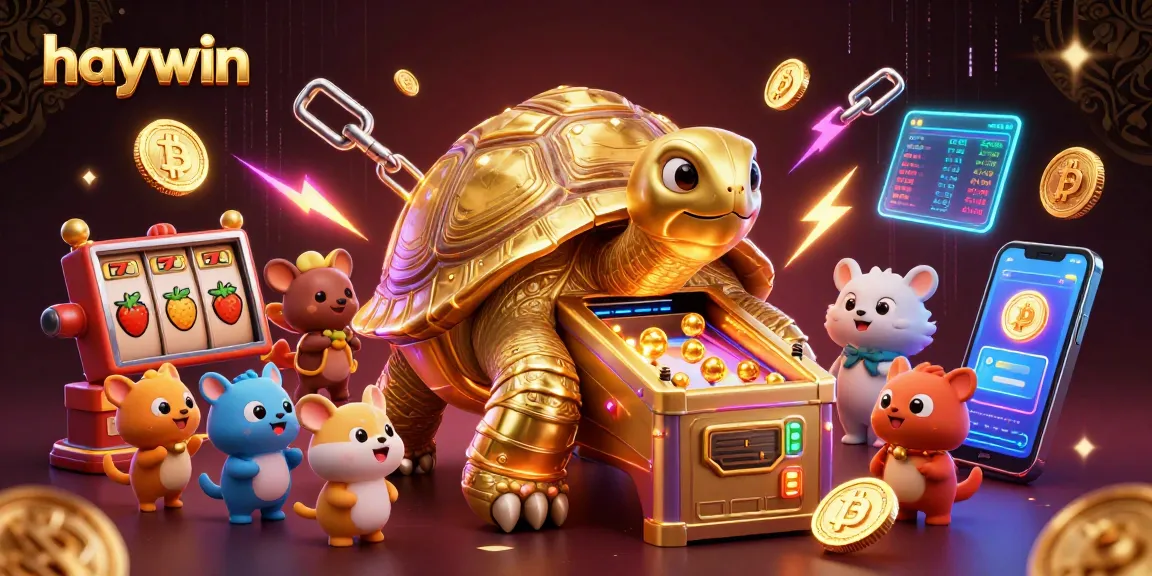 Experience the excitement of Haywin while winning big at the slot machines with a golden tortoise as the centerpiece.