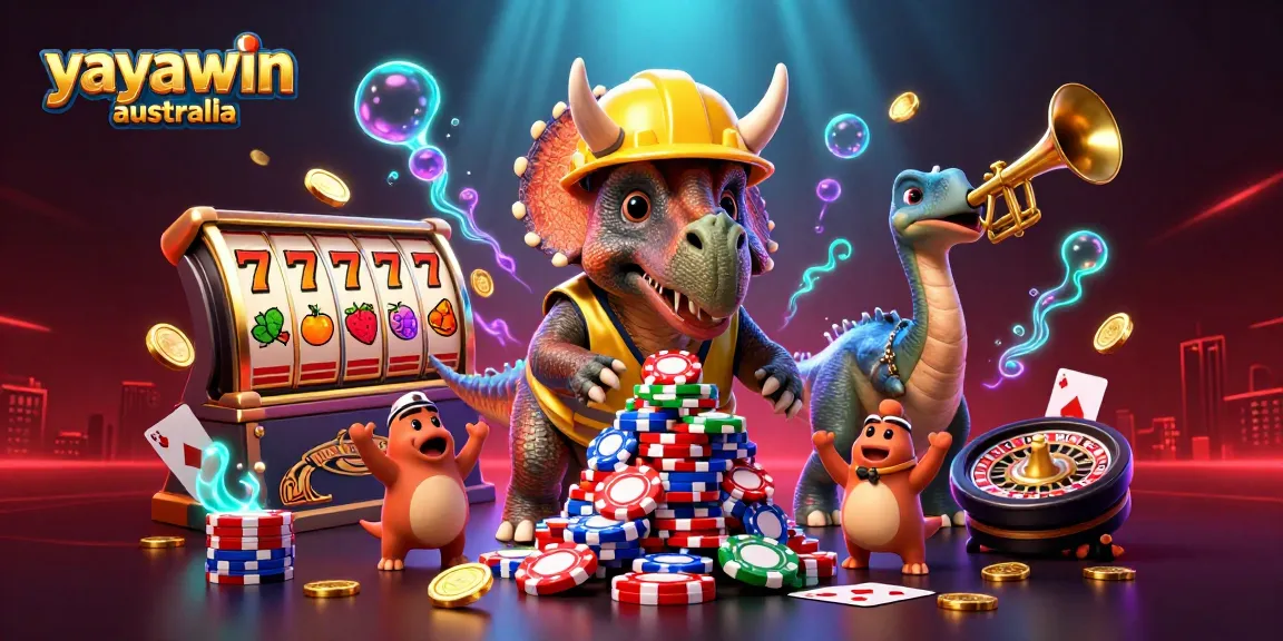 Experience thrilling gameplay at yayawin australia with a vibrant 3D casino scene illustrating exciting gaming elements.